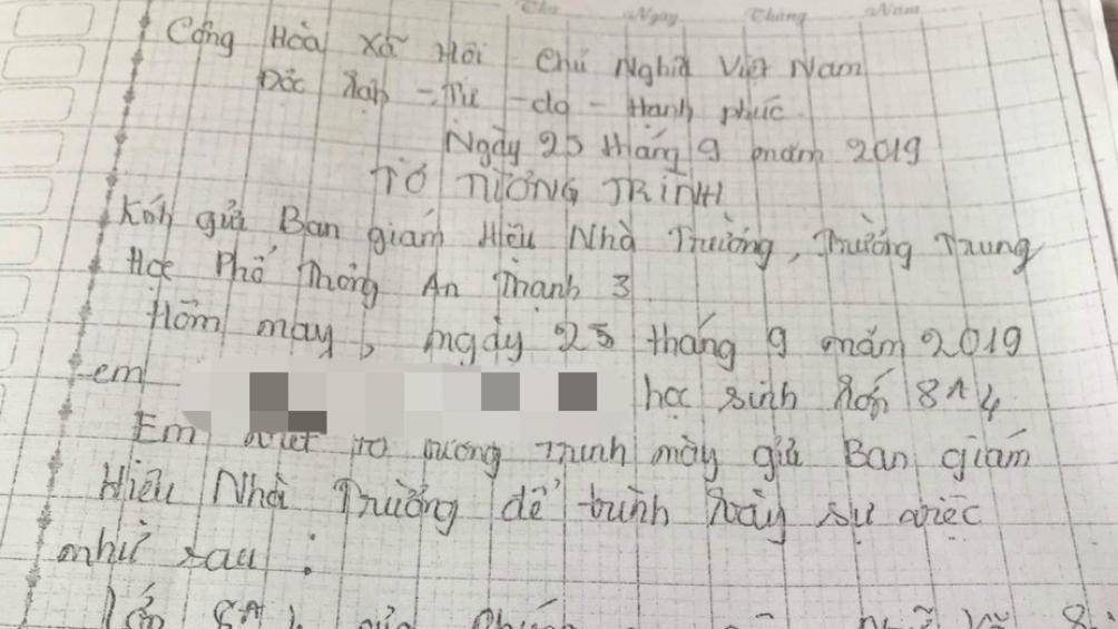 Hoc sinh xin doi giao vien anh 1