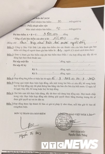 giao vien o Dak Lak to truong dong tien bao hiem sai anh 2