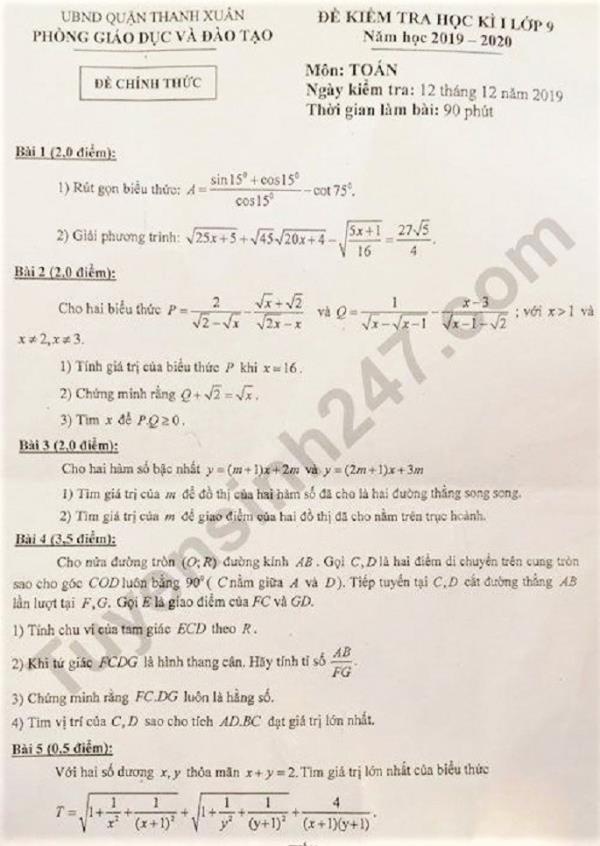 hoc sinh lop 9 o ha noi phai thi lai anh 1