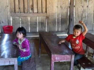 Ngoi truong noi thay hieu truong viet thu xin gao nuoi hoc sinh hinh anh