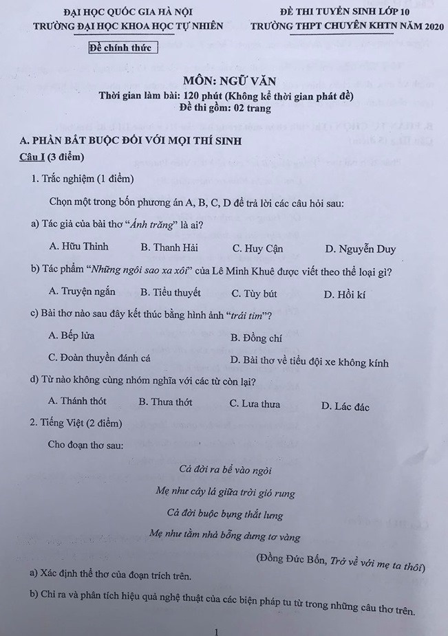 De van chuyen Khoa hoc Tu nhien anh 1