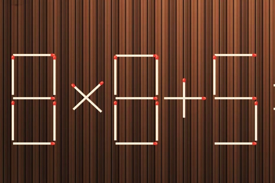 Di chuyen mot que diem bien phep tinh 8 x 8 + 5 = 6 thanh dung hinh anh