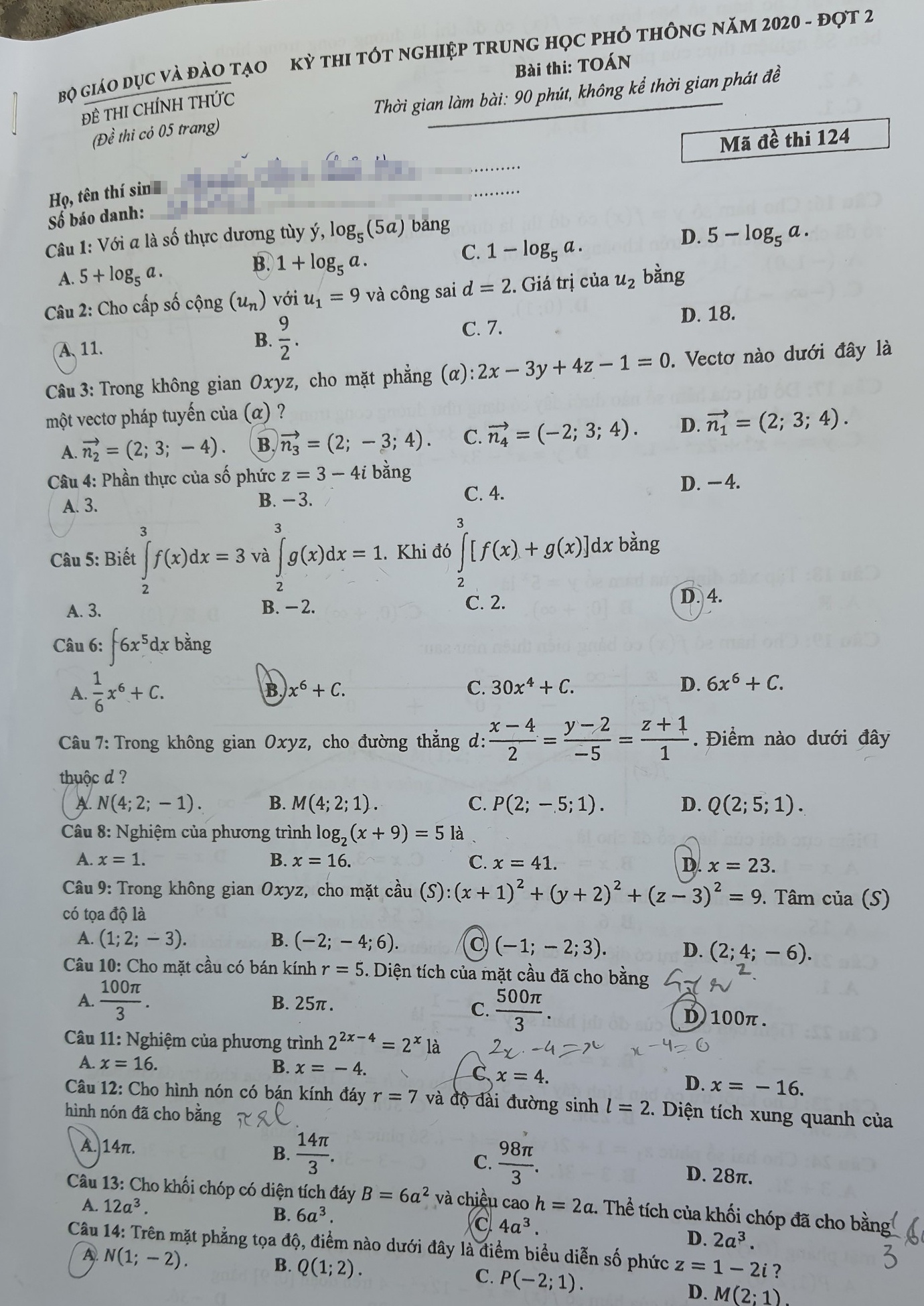 De Toan ky thi tot nghiep THPT anh 6