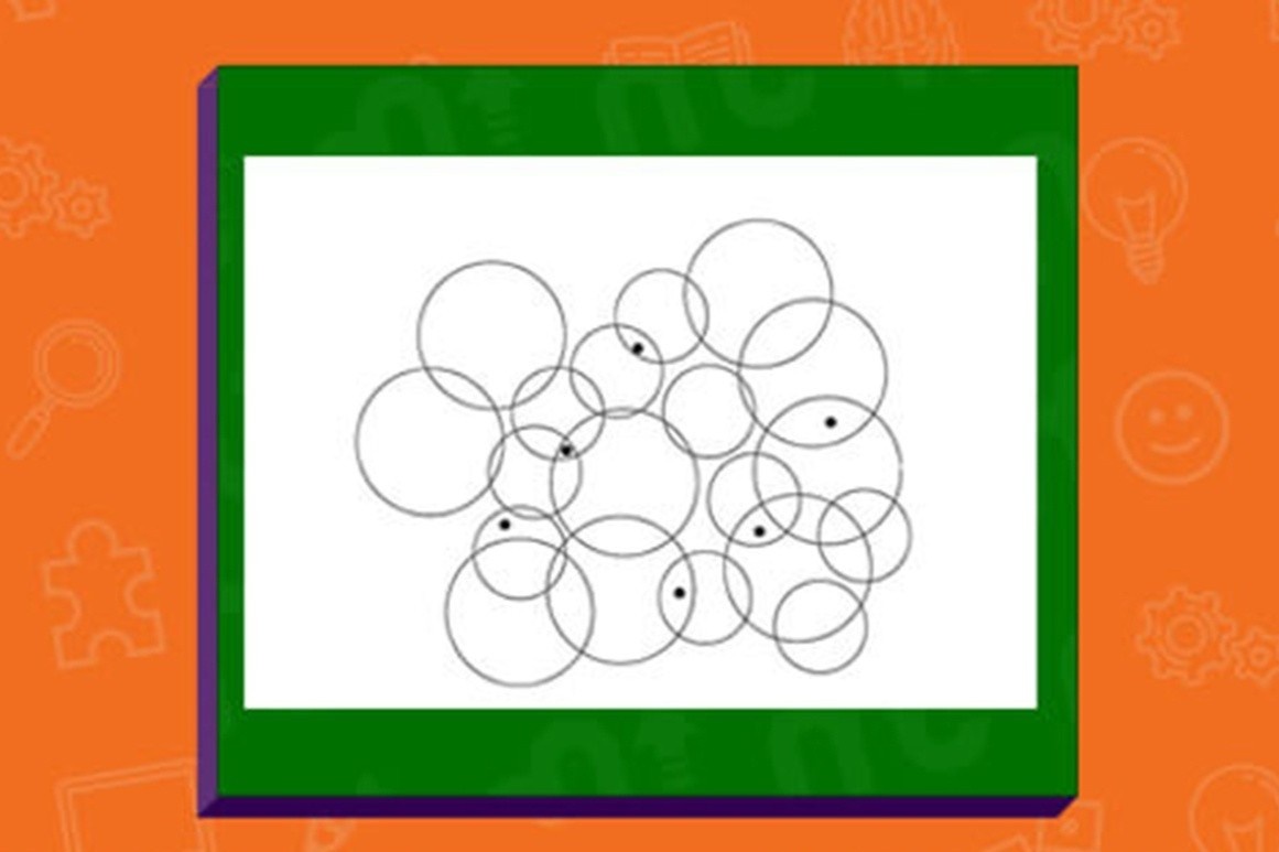 Thu thach dem hinh tron co cham den trong 15 giay hinh anh