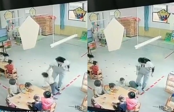 Giáo viên mầm non Trung Quốc ném trẻ ảnh 1 Giao vien mam non Trung Quoc nem tre anh 1