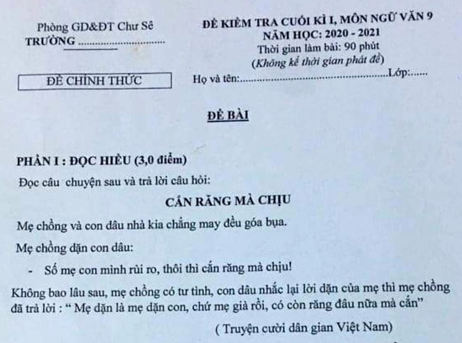 đề Ngữ văn có nội dung nhạy cảm ảnh 1 de Ngu van co noi dung nhay cam anh 1