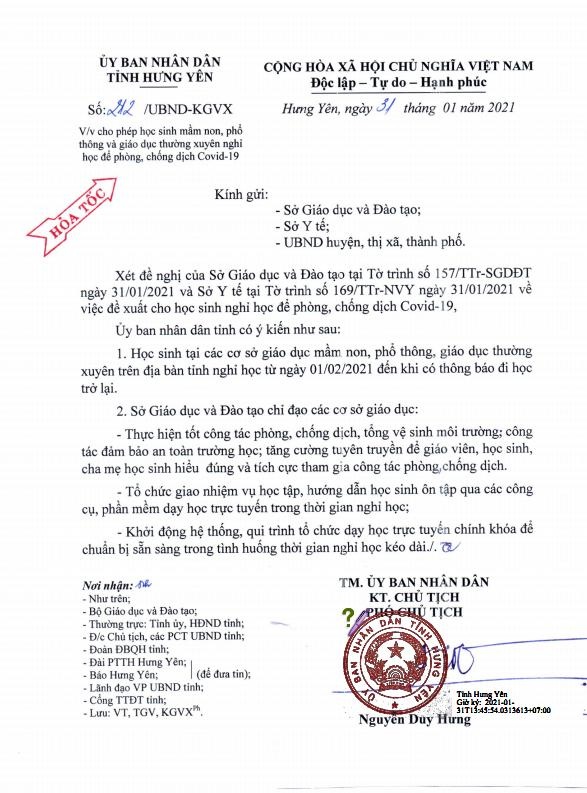 Học sinh Hưng Yên nghỉ học ảnh 1 Hoc sinh Hung Yen nghi hoc anh 1