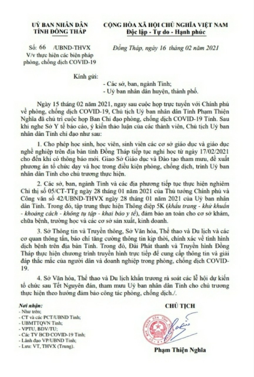 Thời gian đi học trở lại của học sinh Đồng Tháp ảnh 1 Thoi gian di hoc tro lai cua hoc sinh Dong Thap anh 1