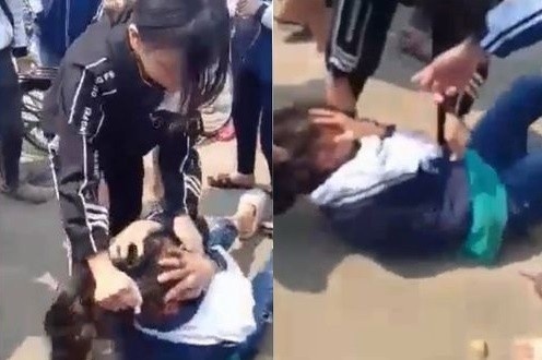 Nu sinh o Ha Noi bi danh hoi dong vi tin nhan tren Facebook hinh anh