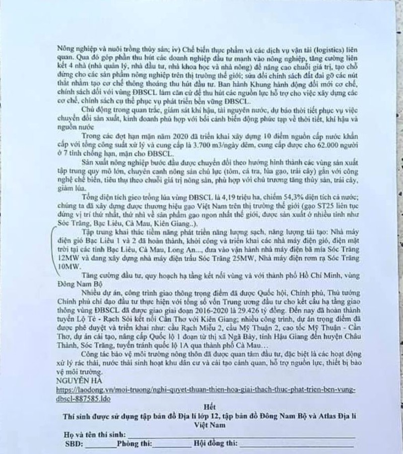Đề thi học sinh giỏi môn Địa lý ảnh 4 De thi hoc sinh gioi mon Dia ly anh 4