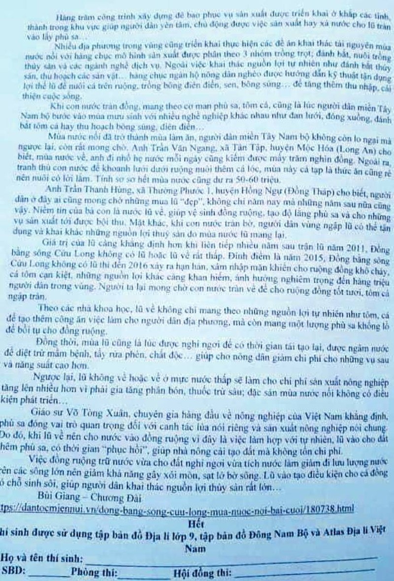 Đề thi học sinh giỏi môn Địa lý ảnh 2 De thi hoc sinh gioi mon Dia ly anh 2