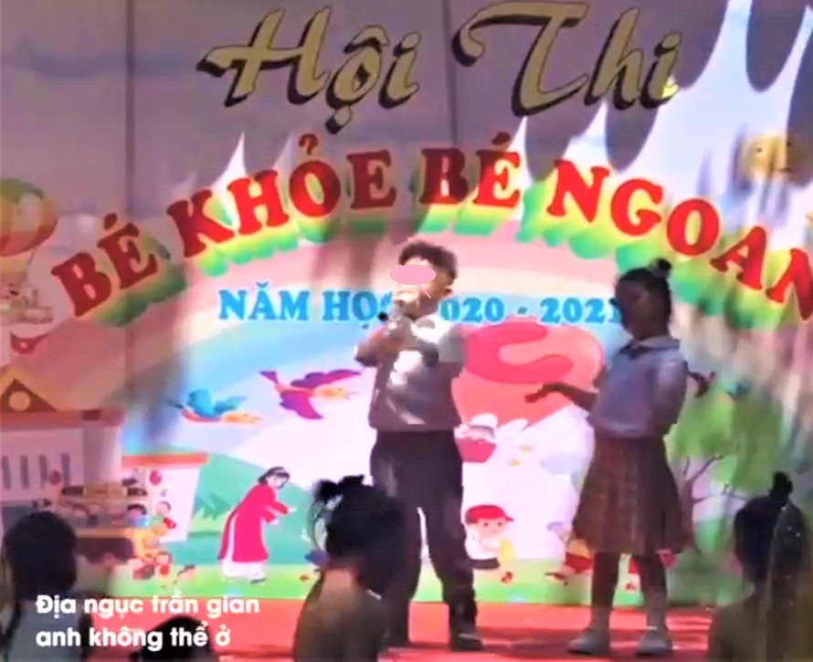 Tre rap ‘dia nguc tran gian’ tai hoi thi be ngoan, nha truong noi gi? hinh anh