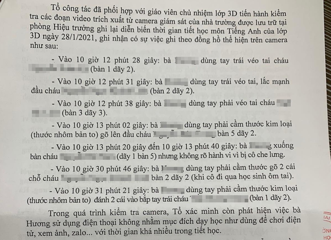 co giao bi to dung thuoc danh vao dau hoc sinh anh 1