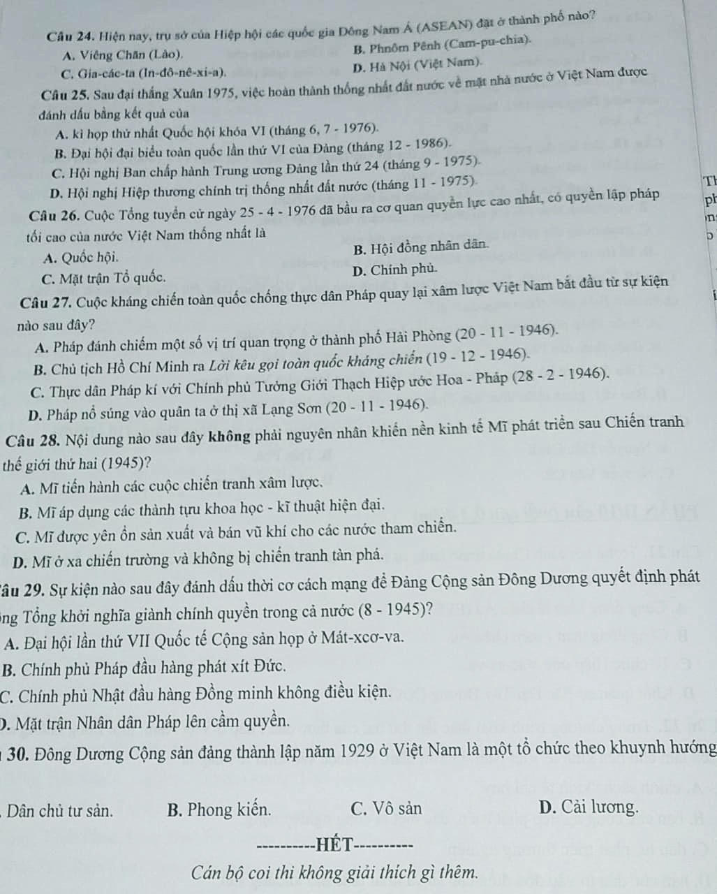 De thi mon Lich su anh 4