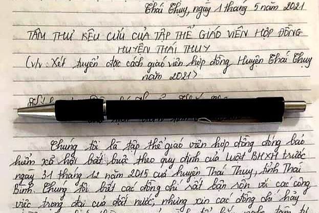 Giao vien hop dong viet tam thu mong duoc tuyen dung dac cach hinh anh