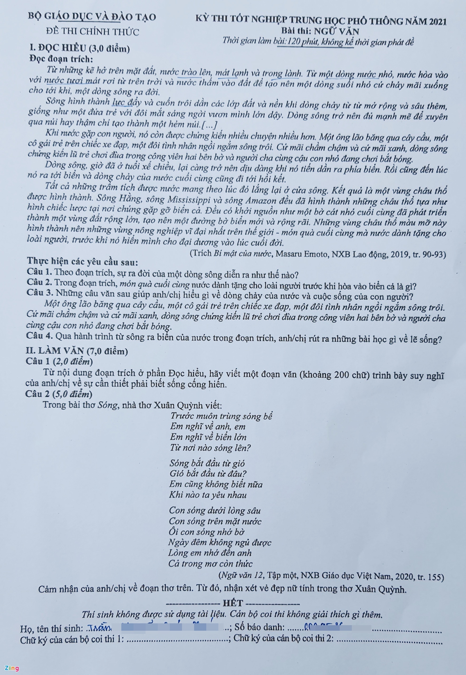 De thi mon Ngu Van nam 2021 anh 1