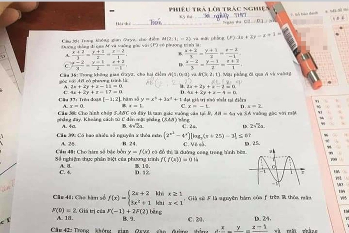 Dieu tra thong tin thi sinh len mang nho nguoi giai de Toan hinh anh