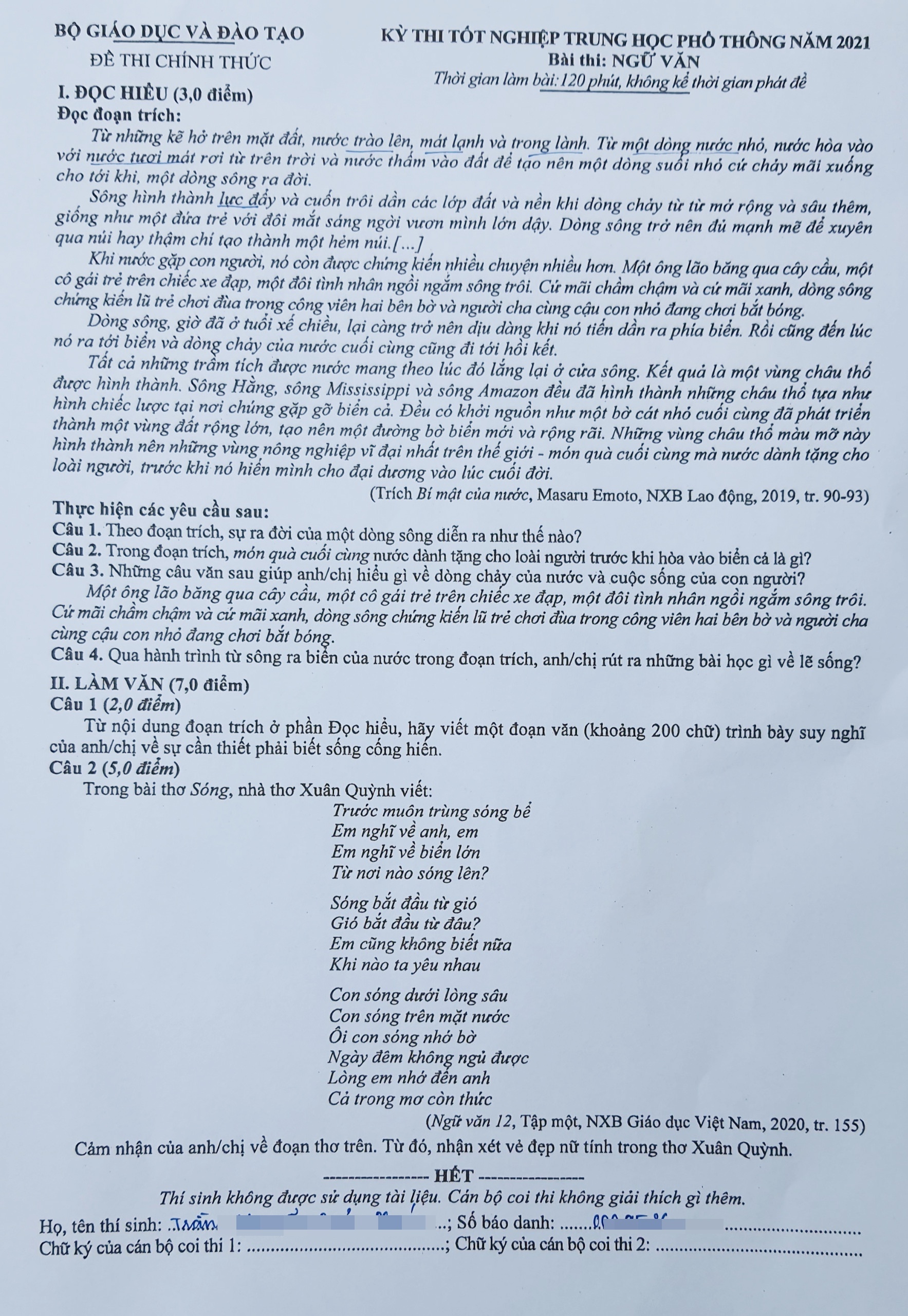 dap an ngu van cua bo anh 1