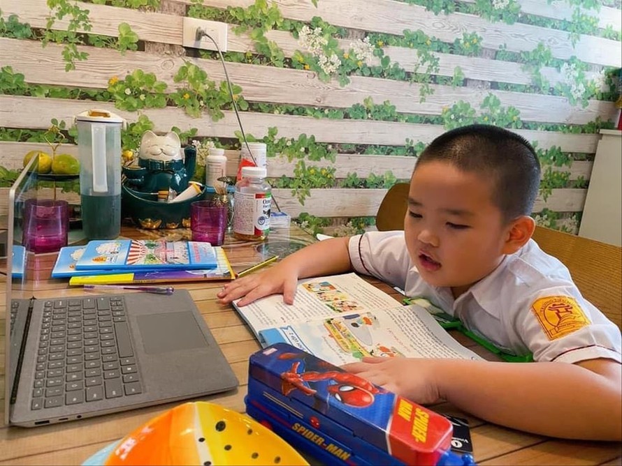 Khong day truc tuyen voi lop 1 anh 1