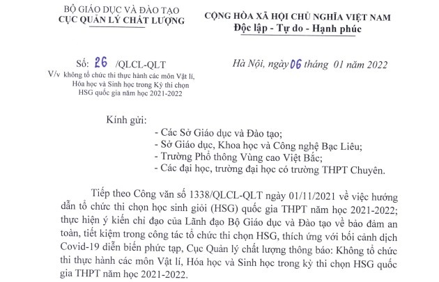 3 mon khong co phan thi thuc hanh anh 1