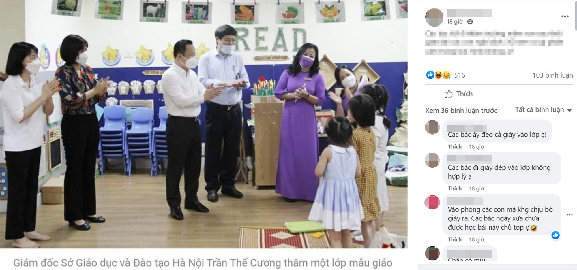 giam doc so GD&DT di giay vao lop mam non anh 1