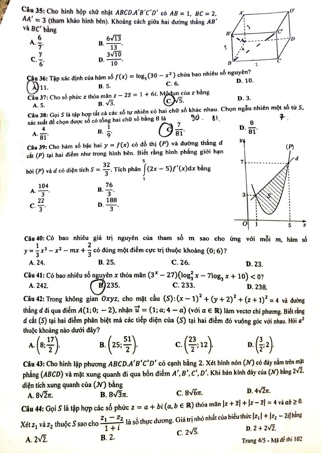 de thi mon Toan anh 4