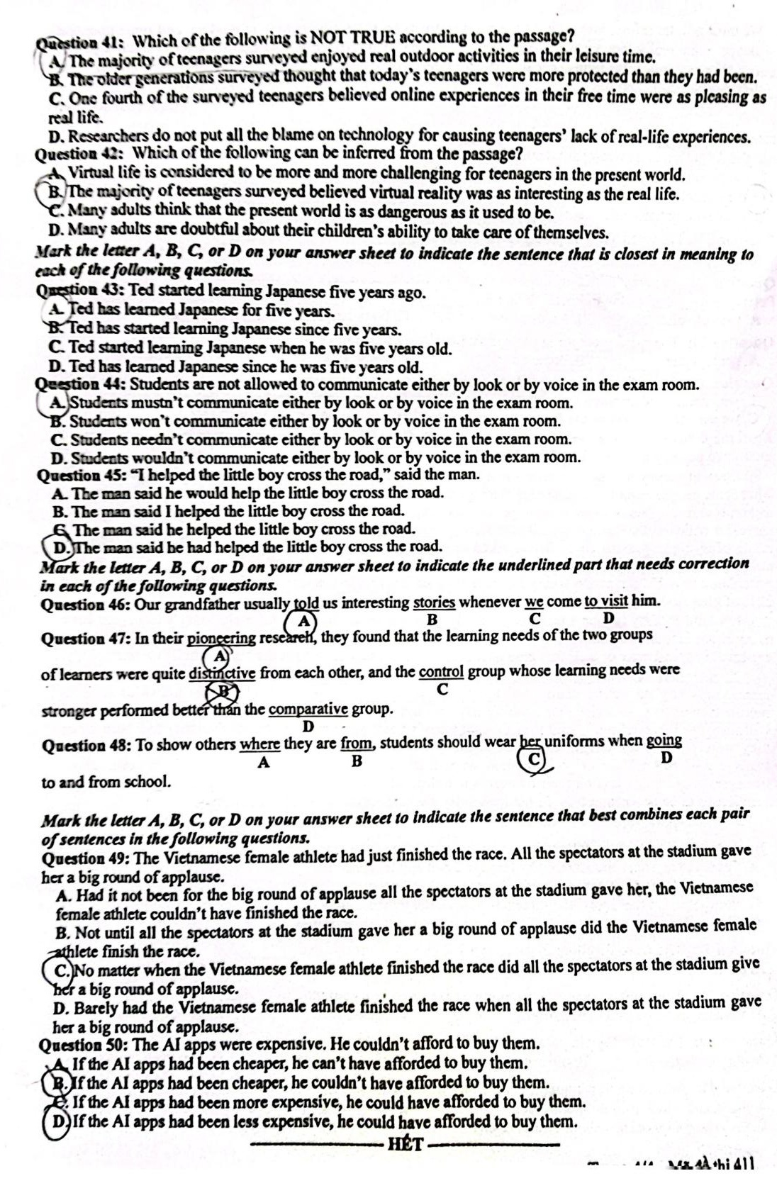 dap an Tieng Anh anh 5