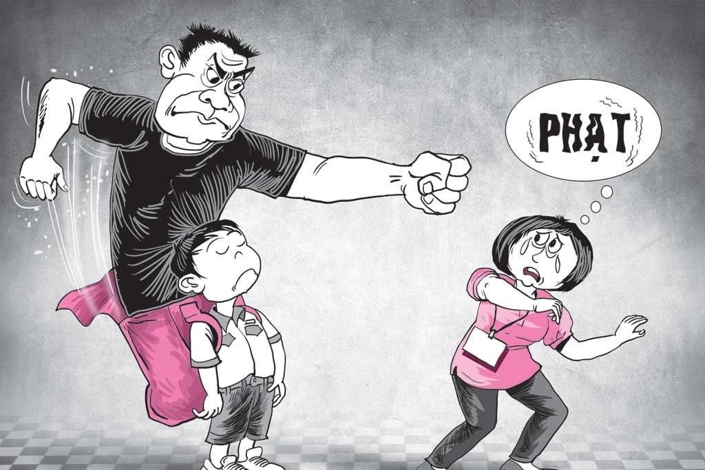 Phu huynh vao truong danh nu giao vien, chui hieu truong hinh anh