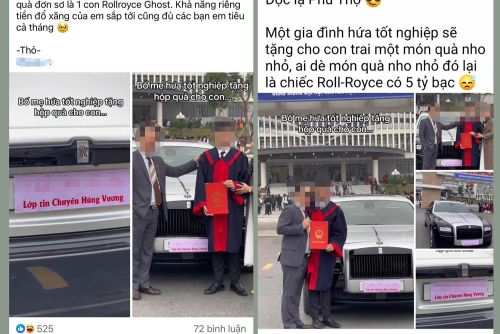 Lan truyen tin that thiet 'bo tang con xe Rolls-Royce khi tot nghiep' hinh anh