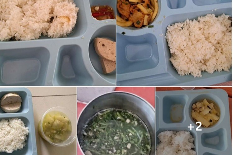 Thanh tra toan dien truong bi to suat com giao vien chi co 2 mieng cha hinh anh