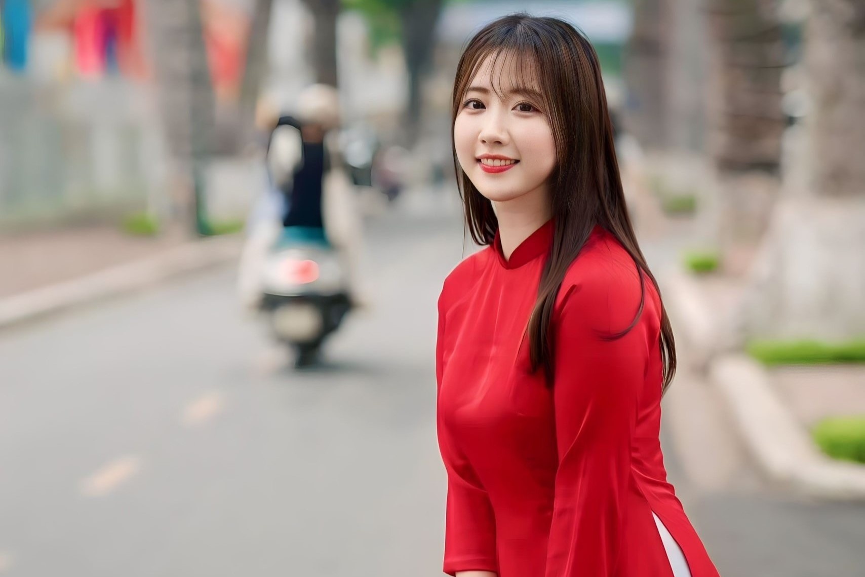 Nu giang vien Ha Noi xinh dep duoc dai hoc Nhat moi lam dien gia hinh anh