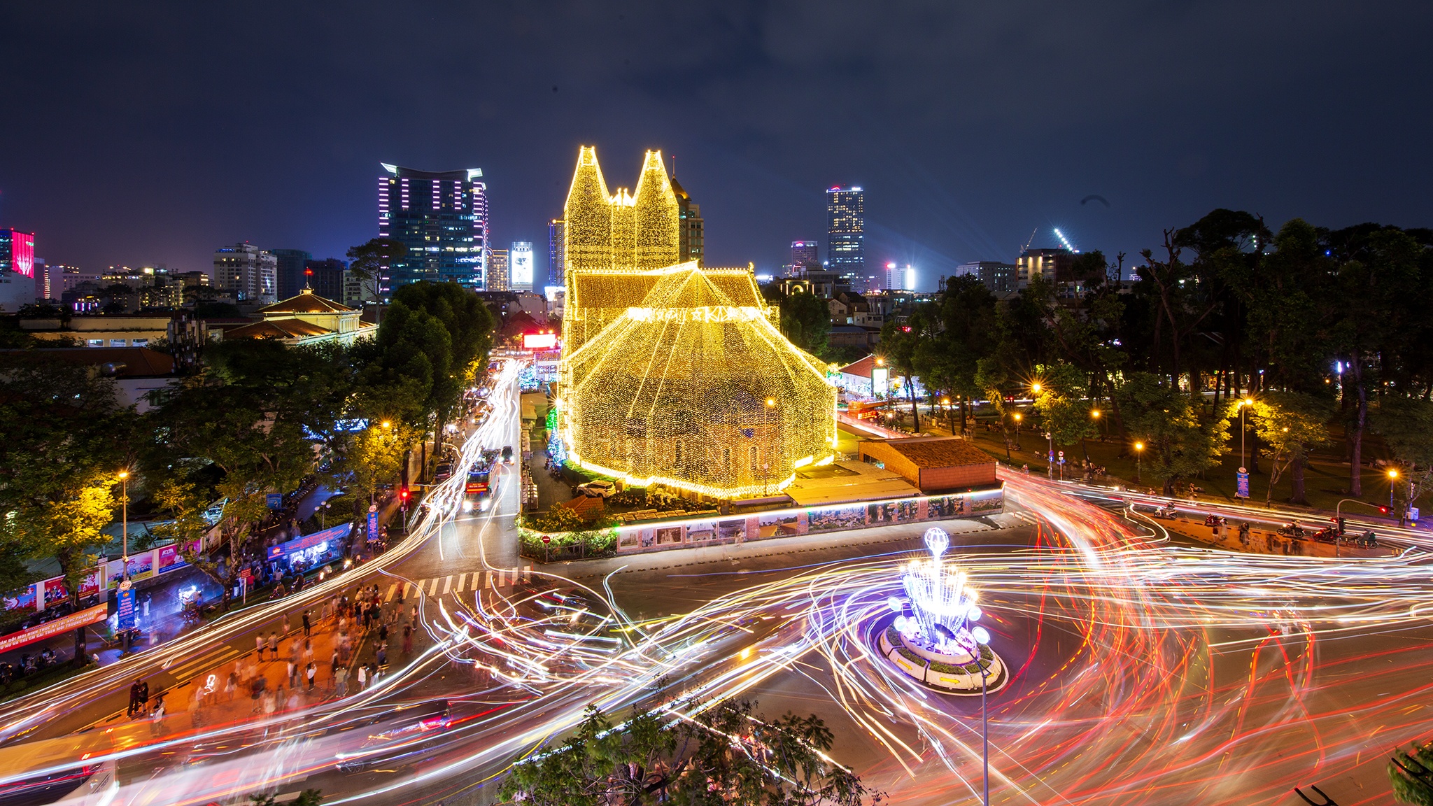 Собор Нотр-Дам Світлодіод Фото 2 led nha tho duc ba anh 2