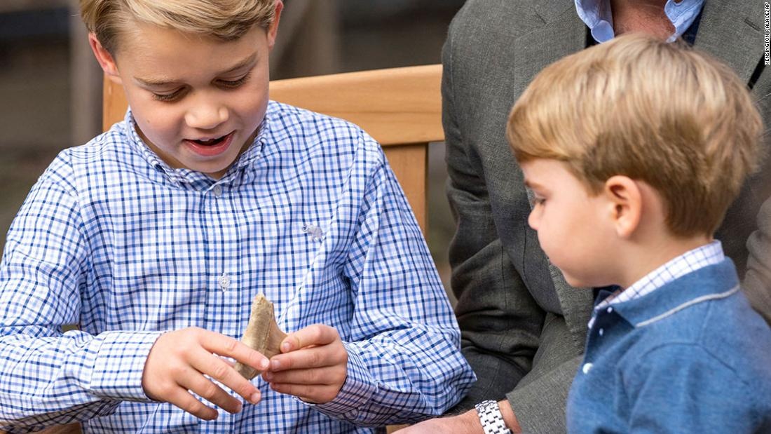 Hoang tu George duoc tang hoa thach rang ca map Megalodon hinh anh