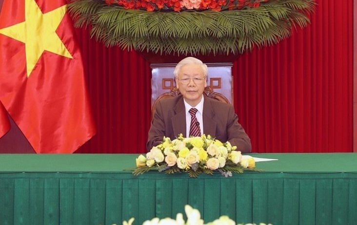 Tong bi thu, Chu tich nuoc dien dam voi ong Tap Can Binh hinh anh