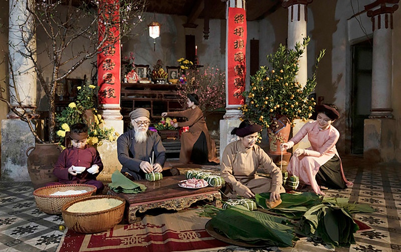Giai thoai ve cau doi Tet: cu Nghe, cu Cu tang chu thuyen cau doi hay hinh anh