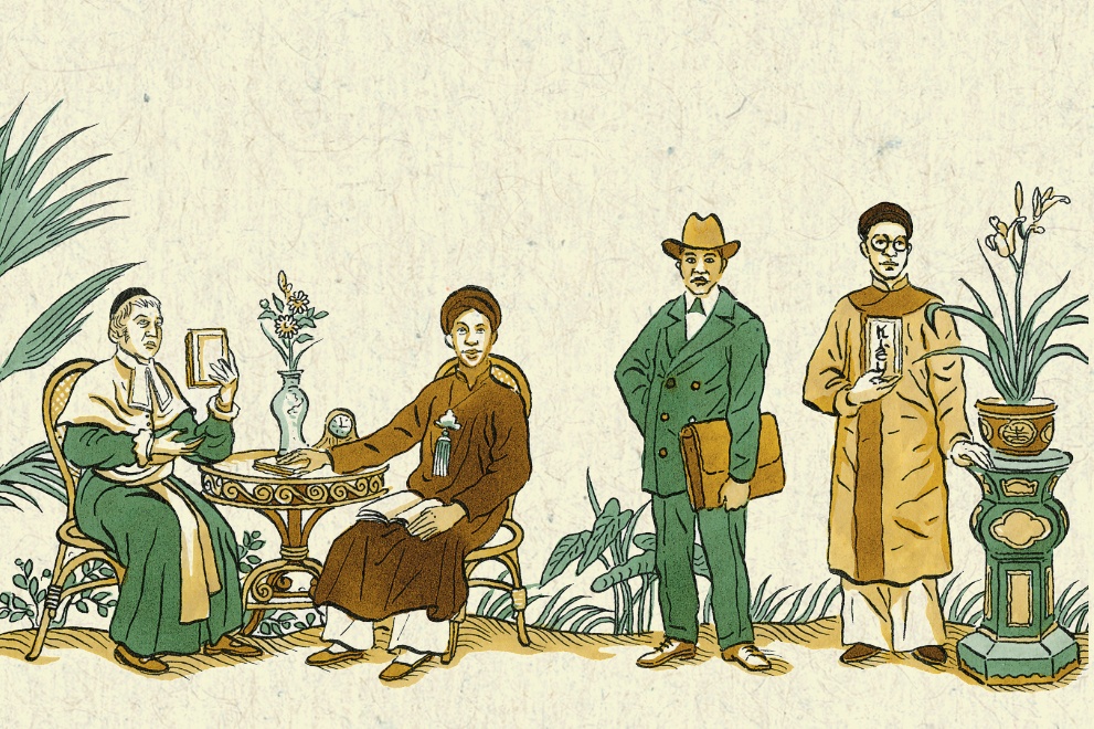 Lich su hang tram nam cua chu viet chung ta dang su dung hinh anh