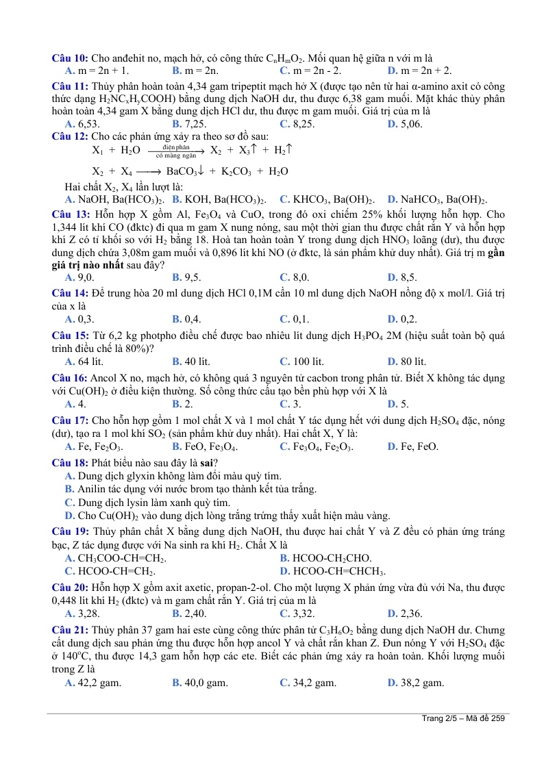 đề thi đại học môn hóa khối A 2014 ảnh 2 de thi dai hoc mon hoa khoi A 2014 anh 2