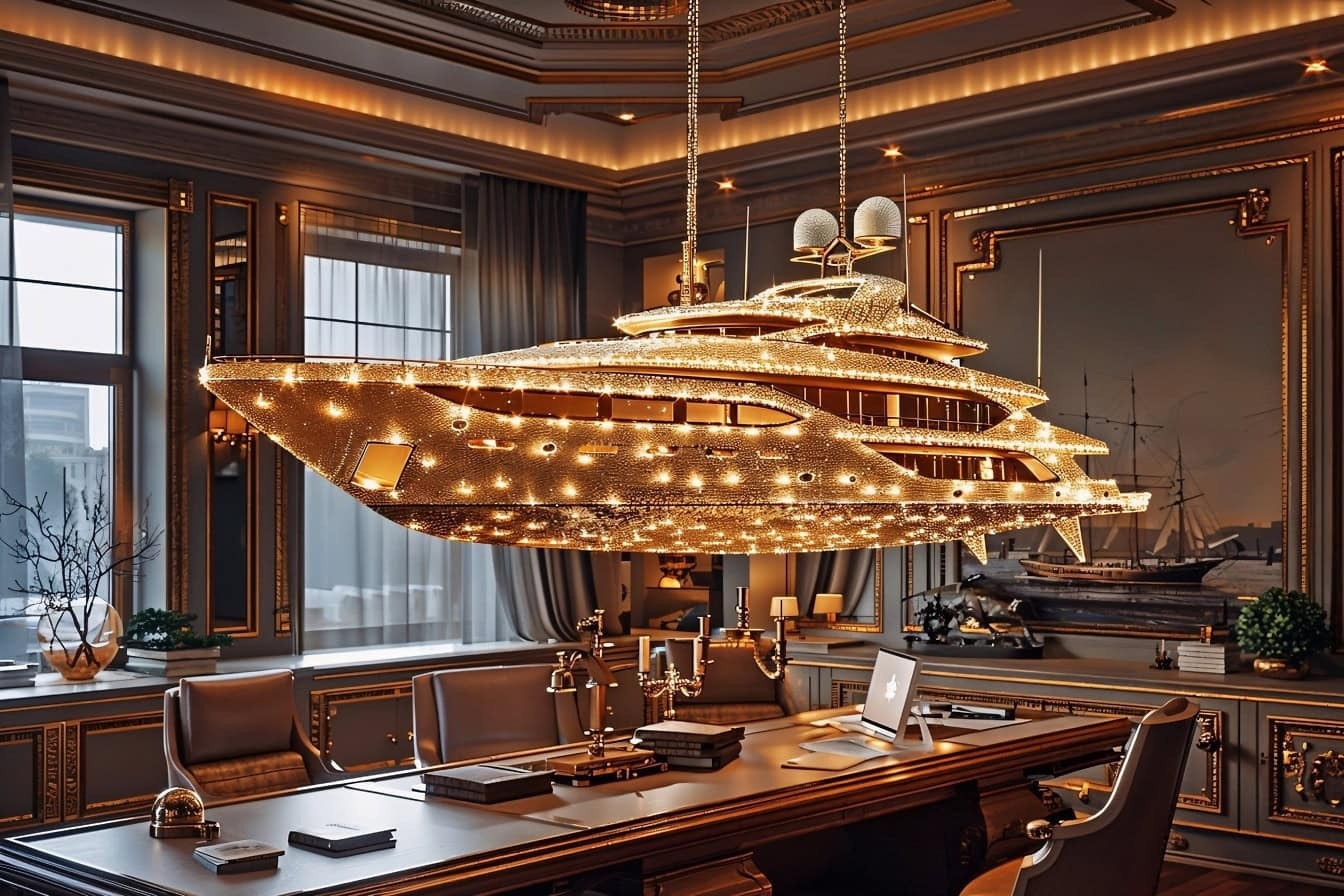 Chiec thuyen buom trong nha ty phu hinh anh