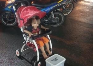 Nguoi cha bi chi trich vi bat con an xin ngoai mua ret hinh anh