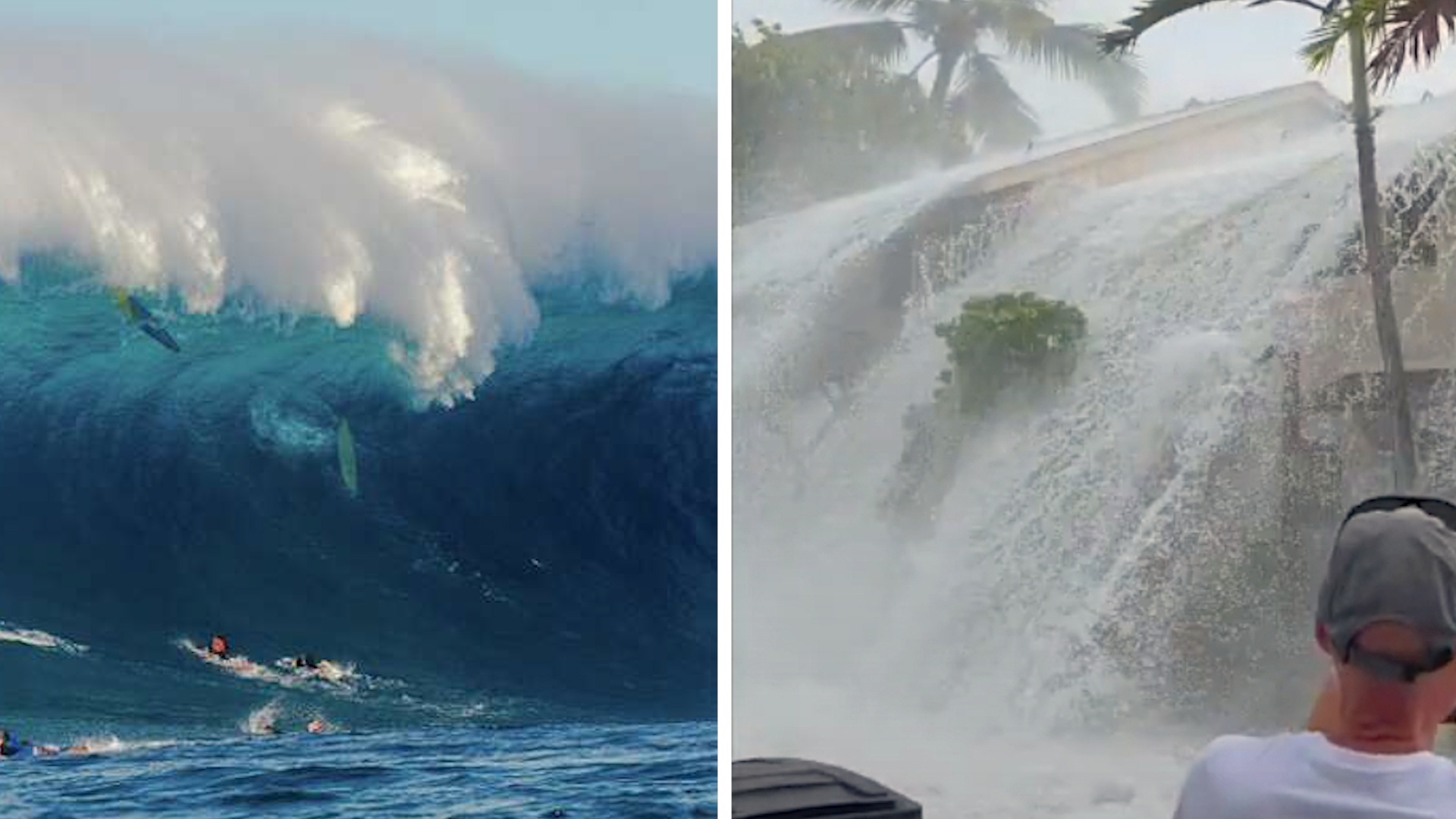 Con song cao hon 7 m quet qua Hawaii hinh anh