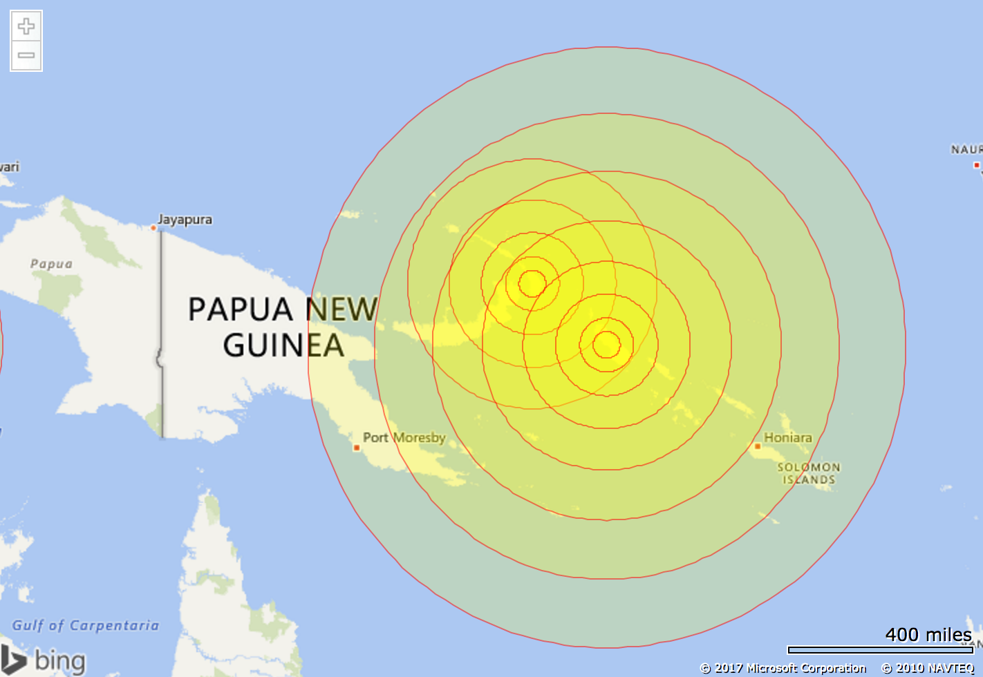 Dong dat 8 do Richter ngoai khoi Papua New Guinea hinh anh