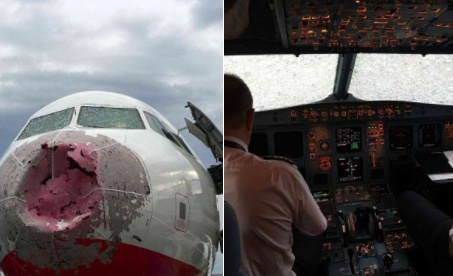 Mua da lam hong kinh, phi cong ha canh khi 'mu' tam nhin hinh anh