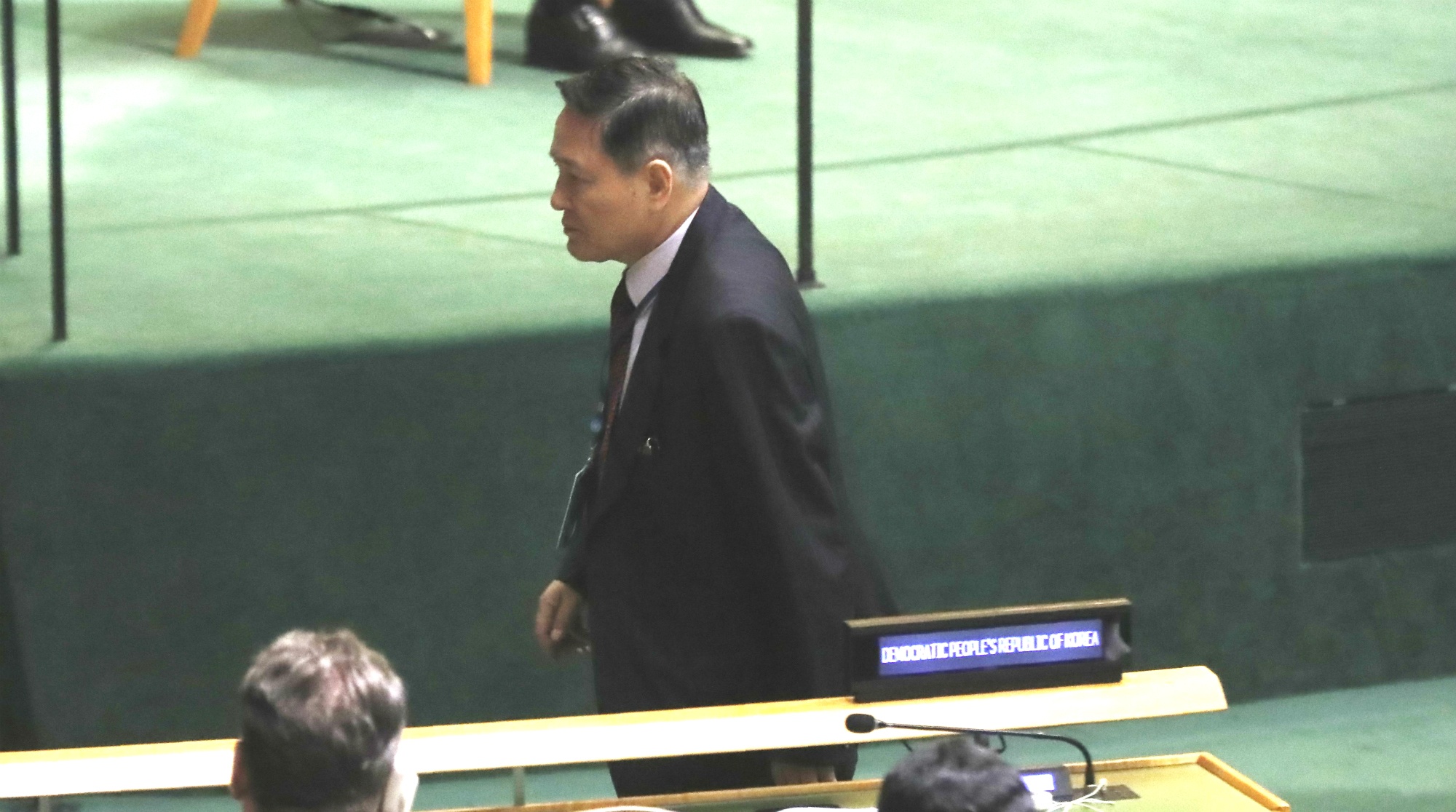 Dai dien Trieu Tien roi phong hop de tay chay bai phat bieu cua Trump hinh anh