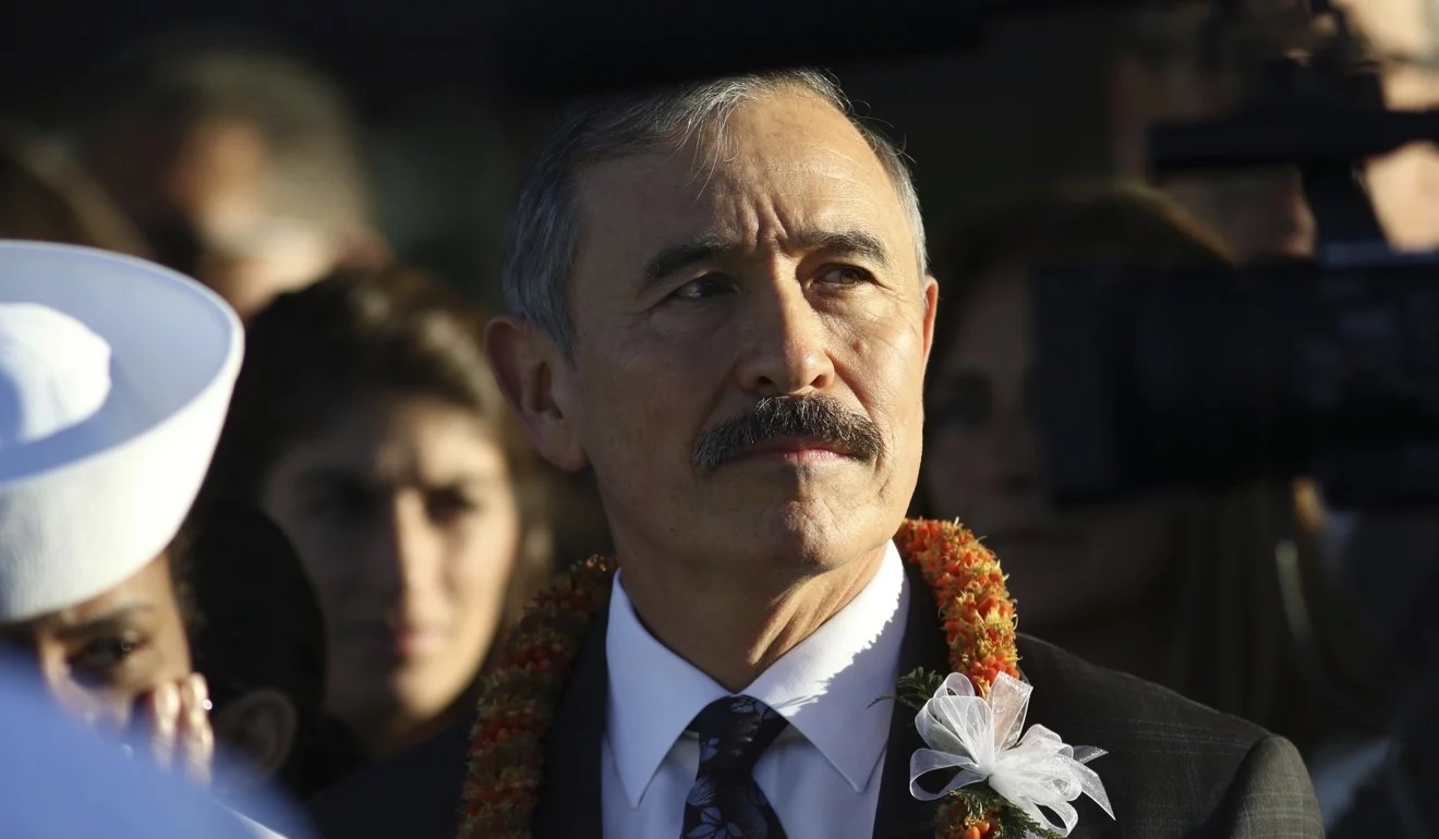 Nguoi bieu tinh Han Quoc xe hinh nom dai su My hinh anh