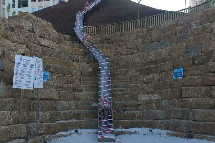 Cau truot dai nhat Tay Ban Nha dong cua sau chua day 24 gio hoat dong hinh anh