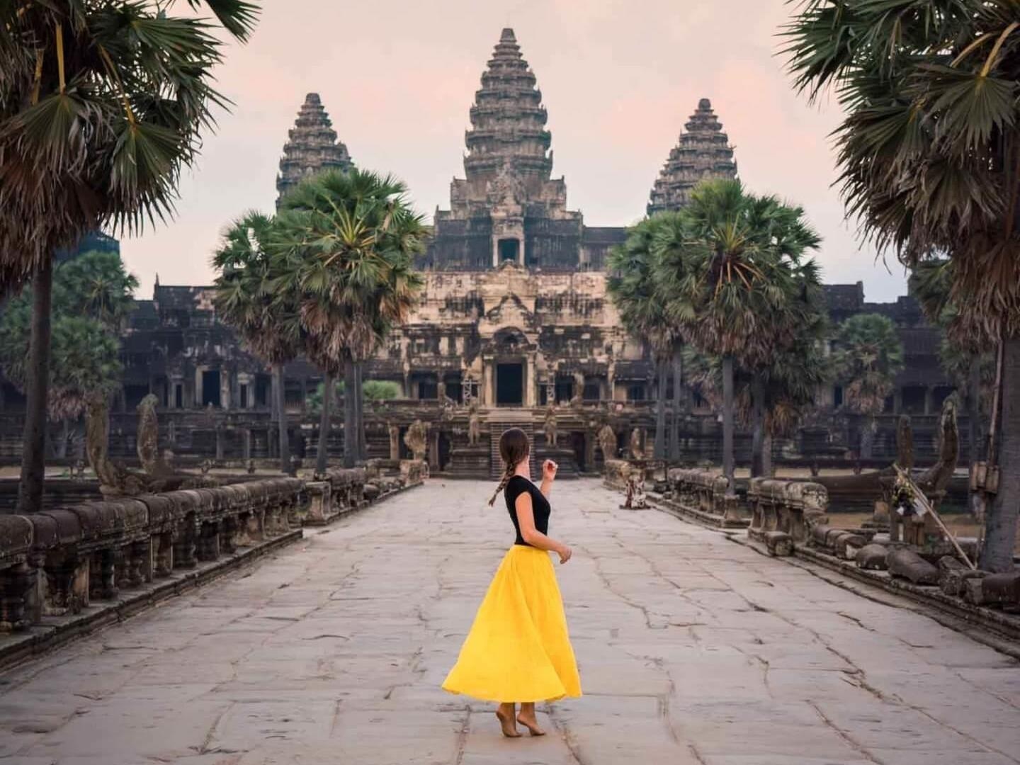 Kien truc co xua cua cong trinh ton giao noi tieng Campuchia hinh anh