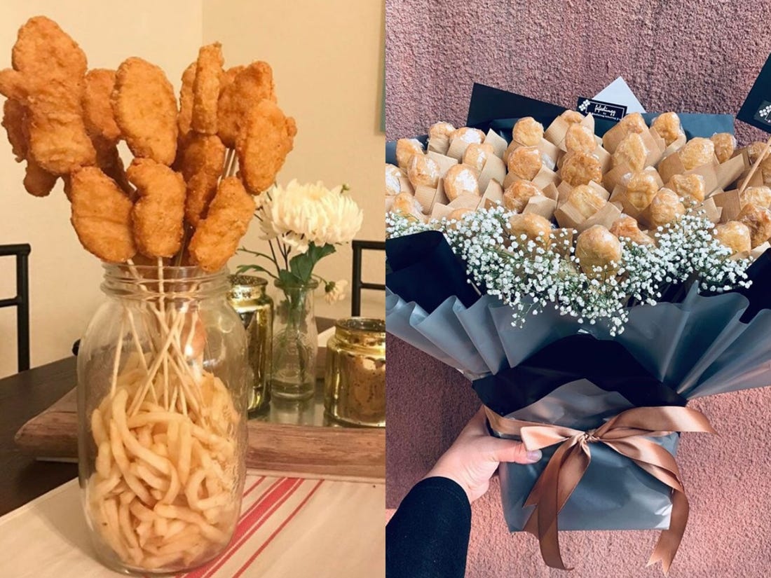 bó hoa đồ ăn ảnh 2 bo hoa do an anh 2