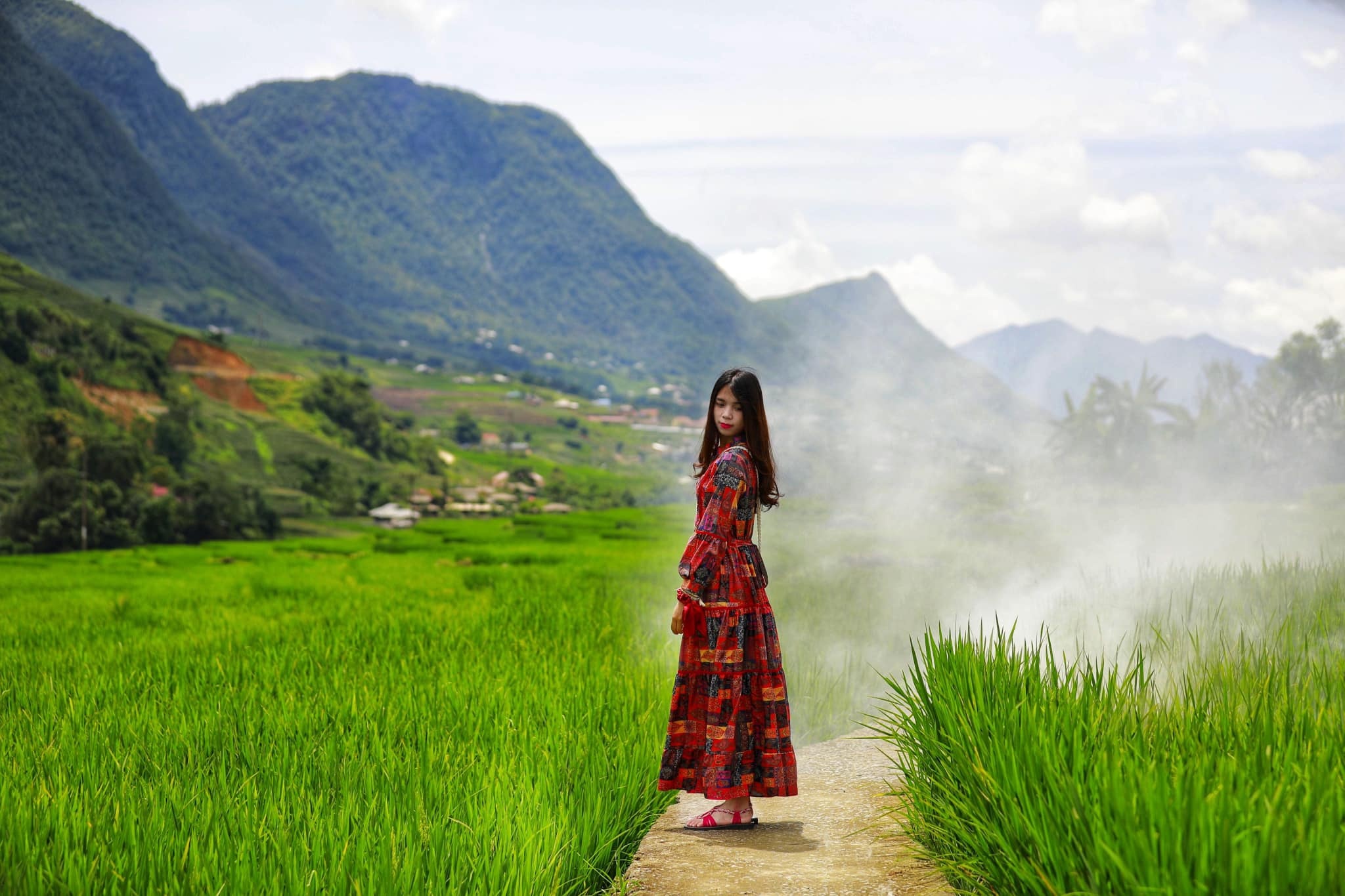 Ruong bac thang Sa Pa phu sac xanh hinh anh
