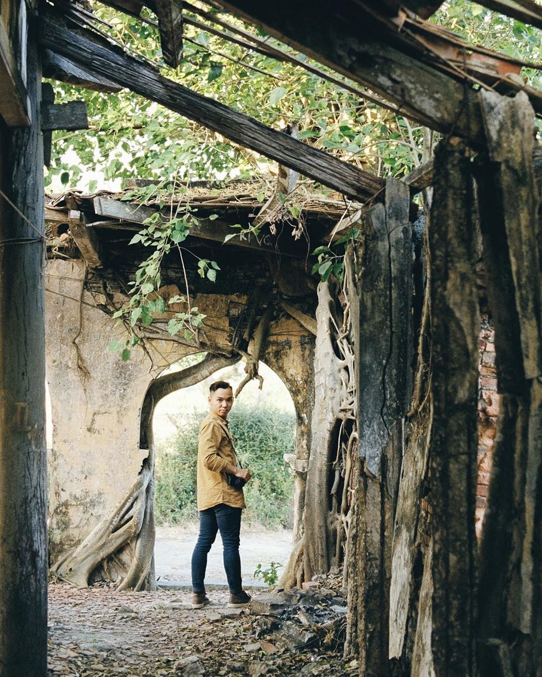 Đình trăm tuổi nằm dưới bộ rễ cây bồ đề ảnh 5 Dinh tram tuoi nam duoi bo re cay bo de anh 5