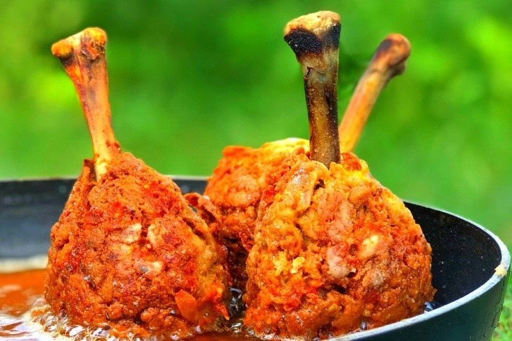 Cach lam mon ga chien la mat hinh anh